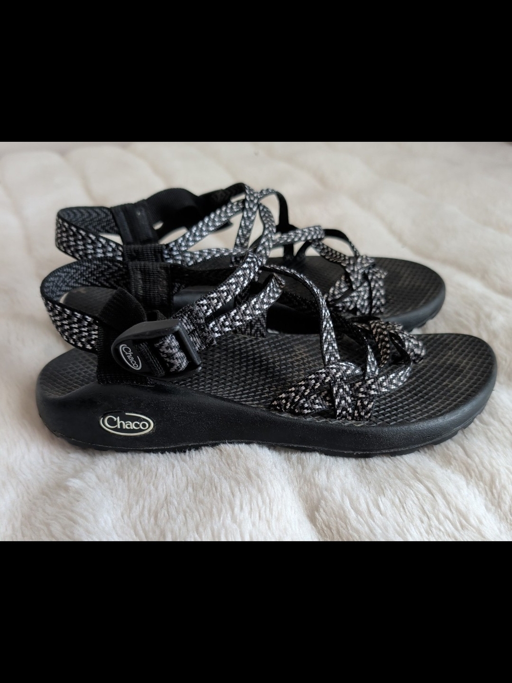 Chaco ZX/2 Black, Grey & White Womens' Sandals Sz 7